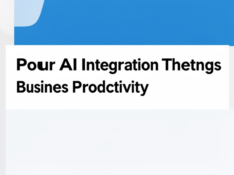 Poor AI Integration Threatens Business Productivity